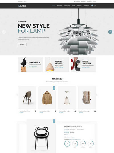 html5室内家具装饰商城网站模板
