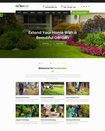 宽屏的园艺花园种植网站Bootstrap模板