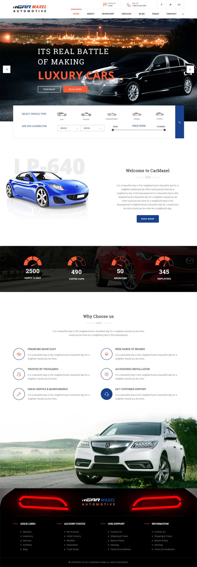 html5响应式大气的汽车4s店公司网站模板