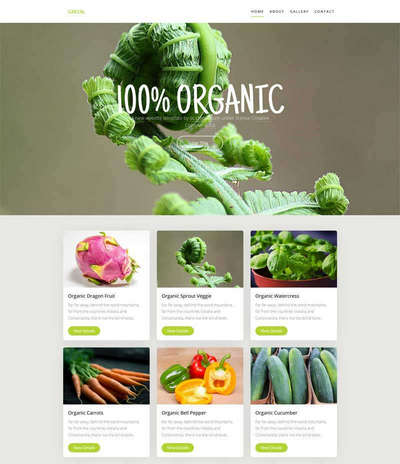 绿色有机蔬菜种植网站html5动