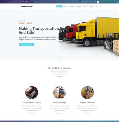 大气国际物流货运公司html网站模板