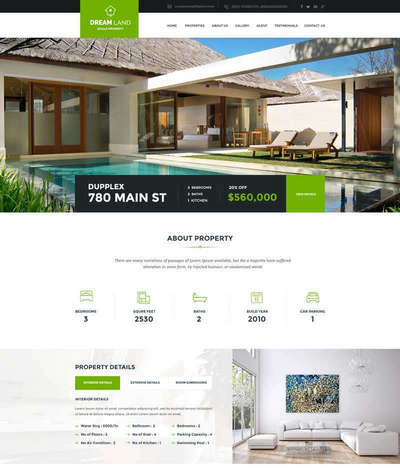 绿色房产二手房销售平台html网站模板