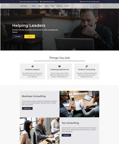 大气Bootstrap商业咨询公司静态网站模板