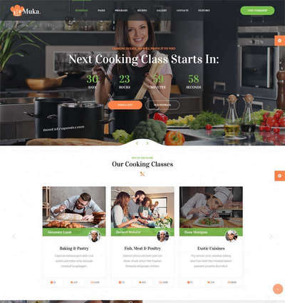 美食烹饪西餐甜点网站Bootstrap模板