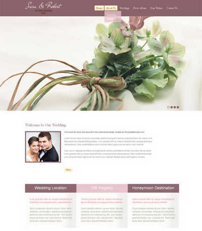简单欧美风婚礼策划公司网站html模板下载
