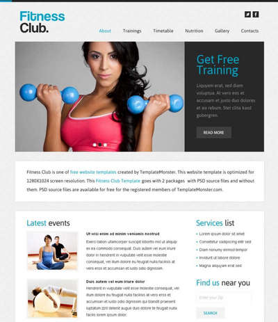 国外健身俱乐部html网站模板下载