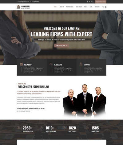 HTML5律师法律服务公司静态网站