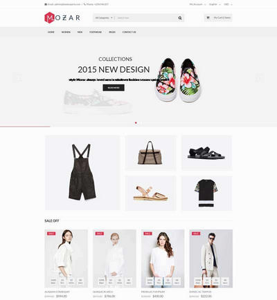 简洁品牌服装店网上购物商城html模板