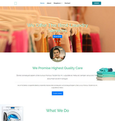 衣物干洗店加盟公司html静态单页