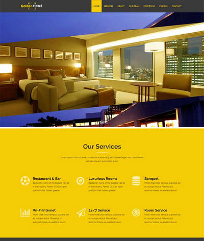 商务酒店服务公司html5单页静态网页模板