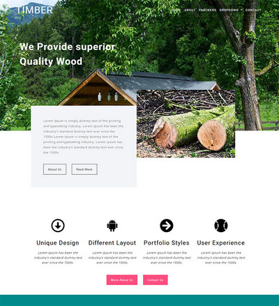 实木建材建筑公司html单页模板