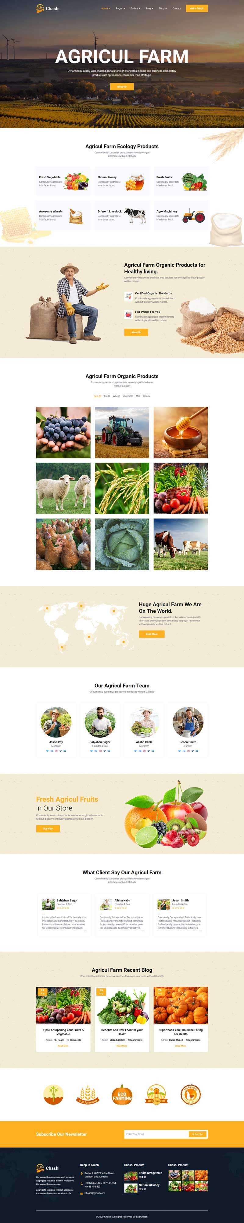 有机食品农业种植网站HTML模板