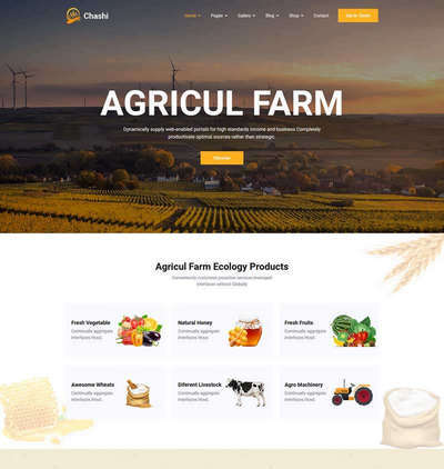 有机食品农业种植企业HTML网站模板