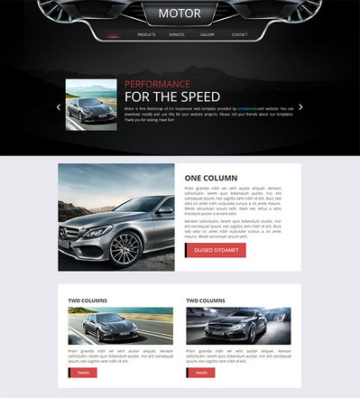 豪华品牌汽车生产销售公司html网页模板