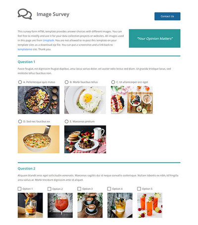简洁餐饮服务公司html静态网页