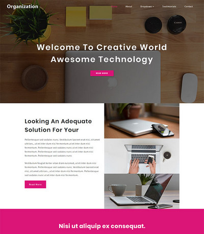 宽屏创意设计服务科技公司html网页模板