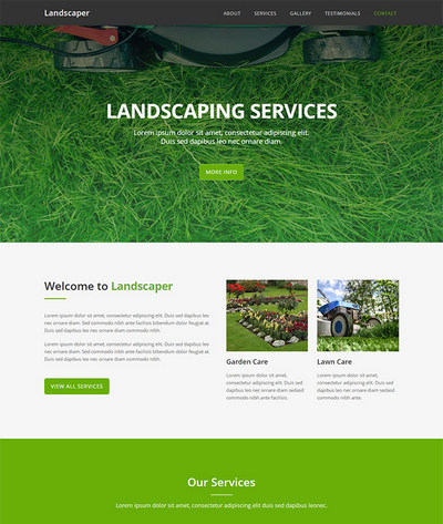 草坪园林设计公司html网页模板
