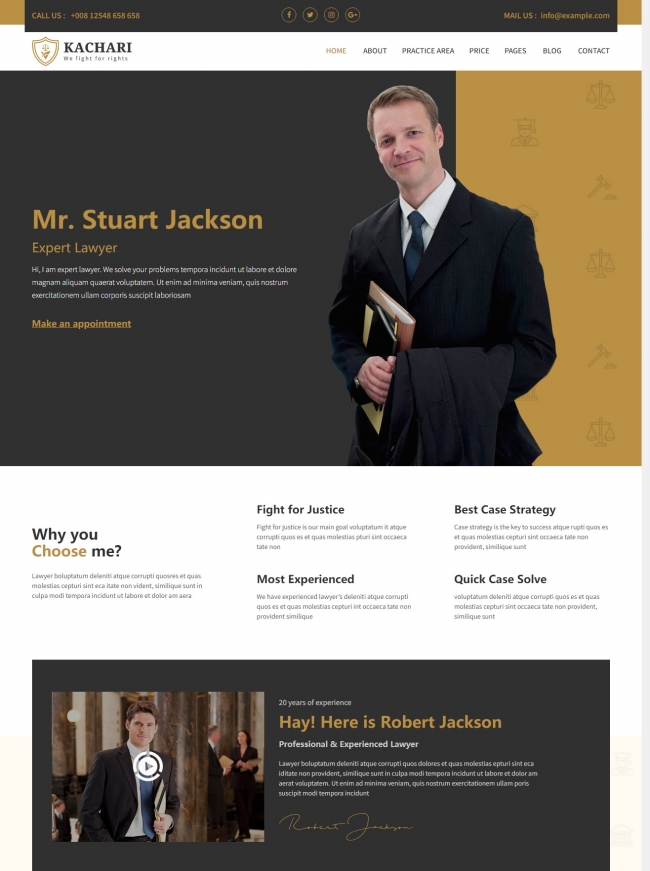 html5律师事务所法律咨询机构网页模板