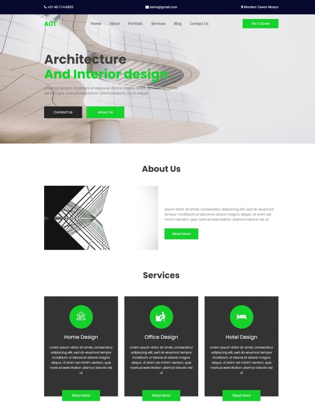 极简室内装修设计服务公司html网站模板