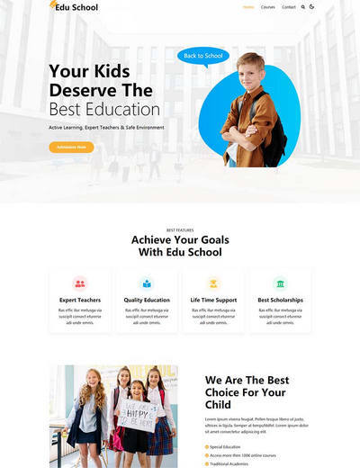 儿童教育培训公司html响应式网站模板