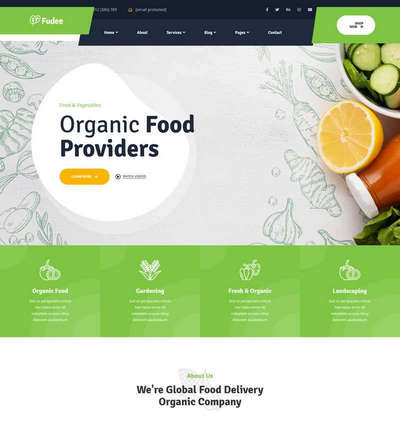 健康饮食绿色健康食品公司html5模板