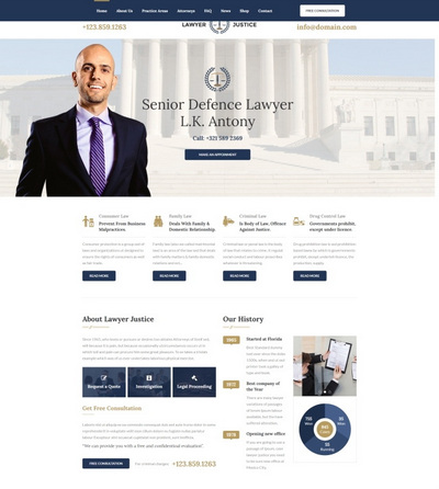 HTML5律师事务所法律服务公司网站模板