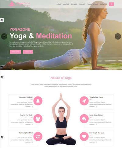 瑜伽俱乐部培训机构html网站模版