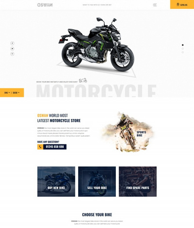 摩托车机车电子商城html5网站