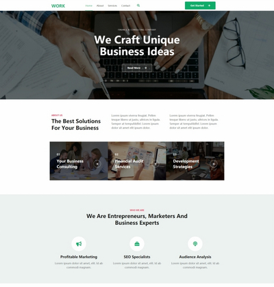 企业商务咨询专业服务公司html网站模板