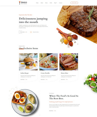 西餐厅餐饮美食服务公司html静态模板