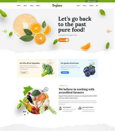 bootstrap多风格蔬菜水果商城html5网站模板