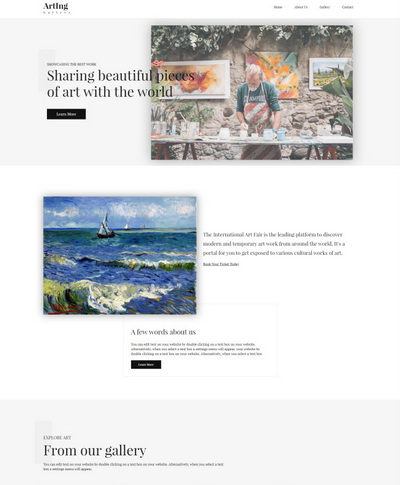 艺术品油画作品宣传展示类网站