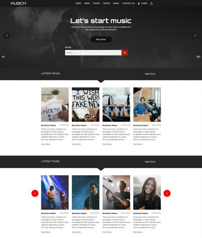 html5音乐创作资讯展示网站模板