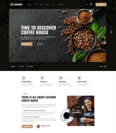 多风格咖啡店宣传加盟企业html