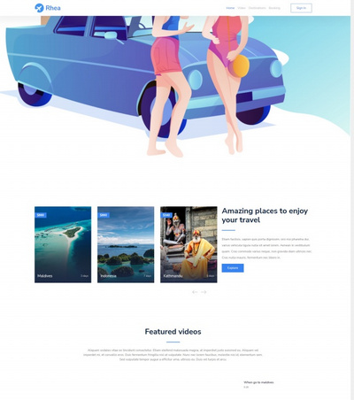 环球旅游服务公司单页html网站模板