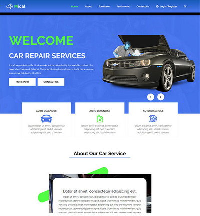 专业汽车维修保养服务公司网页模板