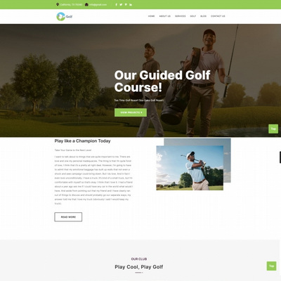 高尔夫俱乐部宣传推广html5模