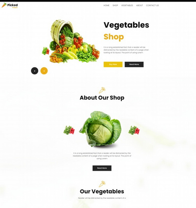 绿色有机蔬菜电子商城html网页模板