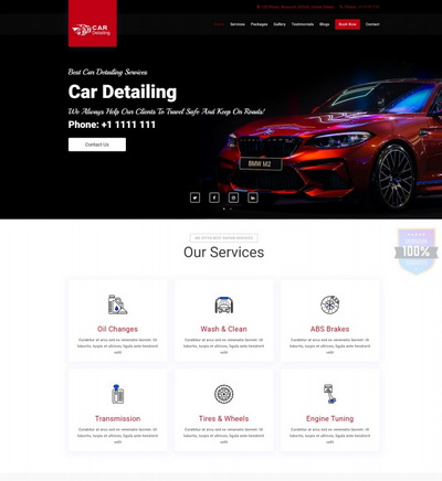 专业汽车维修保养服务公司html网页模板