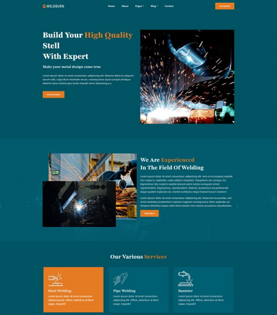 钢铁冶炼加工企业html静态网页模板