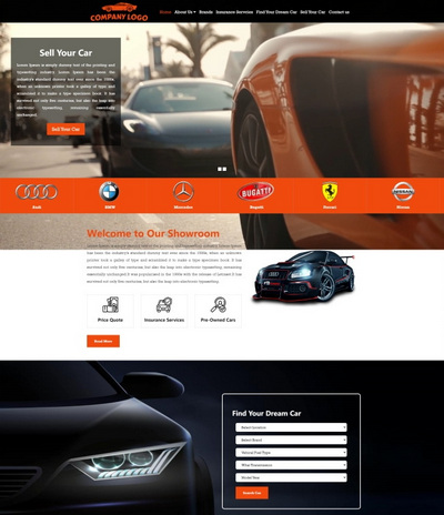 车辆销售服务交易平台网站模板