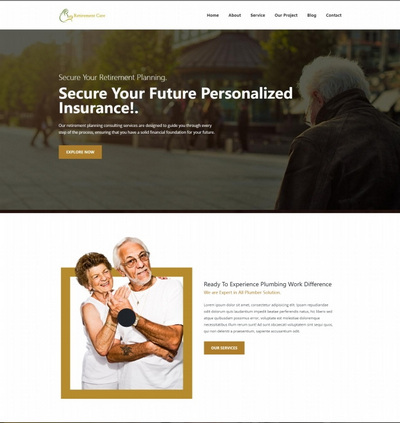 退休咨询服务公司html5网站模板