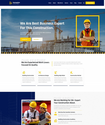 建筑设计施工服务集团公司网站模板