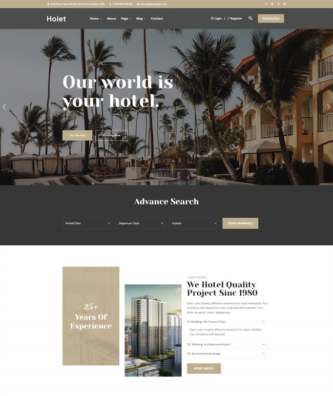专业酒店预定宣传推广公司网站模板