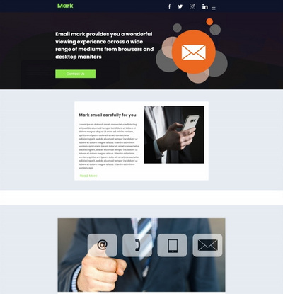 Bootstrap电子邮件服务公司网站模板