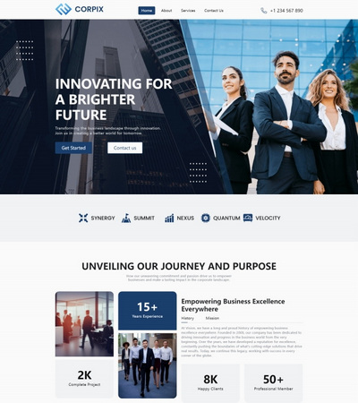 商业咨询项目管理服务公司网站模板