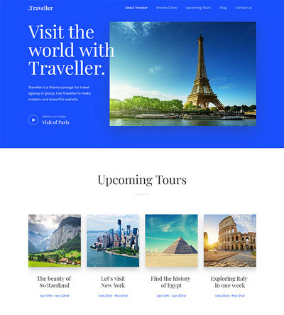 简单旅游专题通用Bootstrap静态网页模板