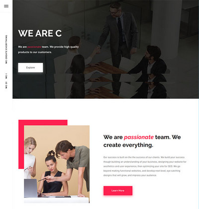创意设计服务公司html单页网站