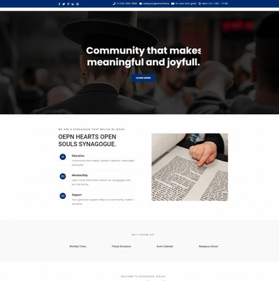 响应式社区教育学习服务网站模