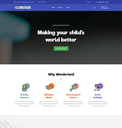 幼儿园早教培训机构html网站模板